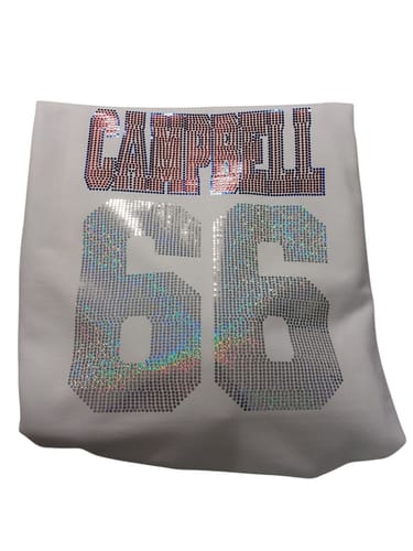 Customer photo review of Patriots Curve SPANGLE Transfer