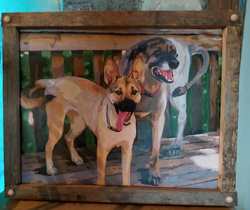 Customer photo review of Custom Paint By Numbers Kit