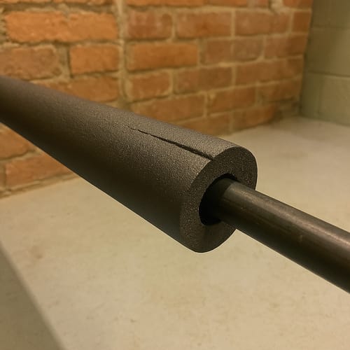 Customer photo review of Pipe Insulation Foam Class O Self-Seal Black 67mm Bore 25mm Wall