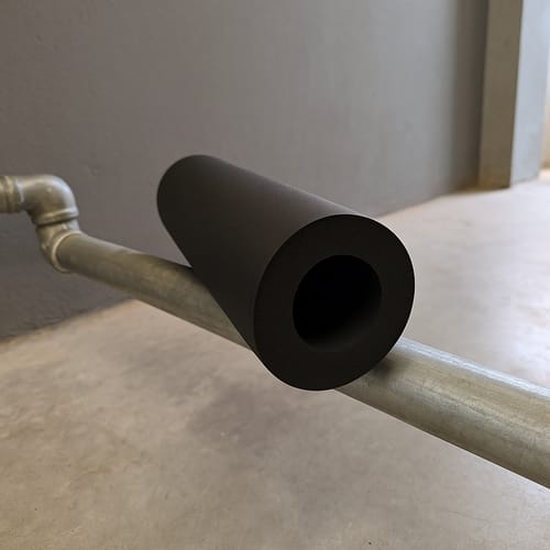 Customer photo review of Pipe Insulation Tube Nitrile Foam Class O Black 80mm x 25mm