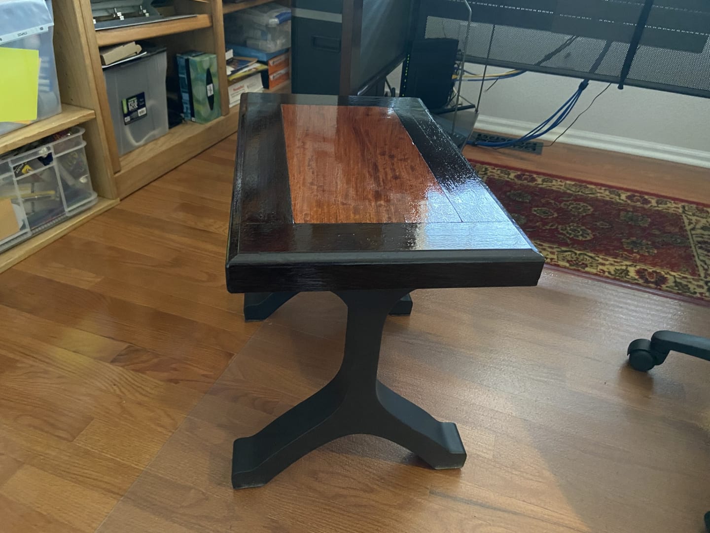Customer photo review of Bench Legs 101 Wishbone 16.3" H Mid-Century Modern Style