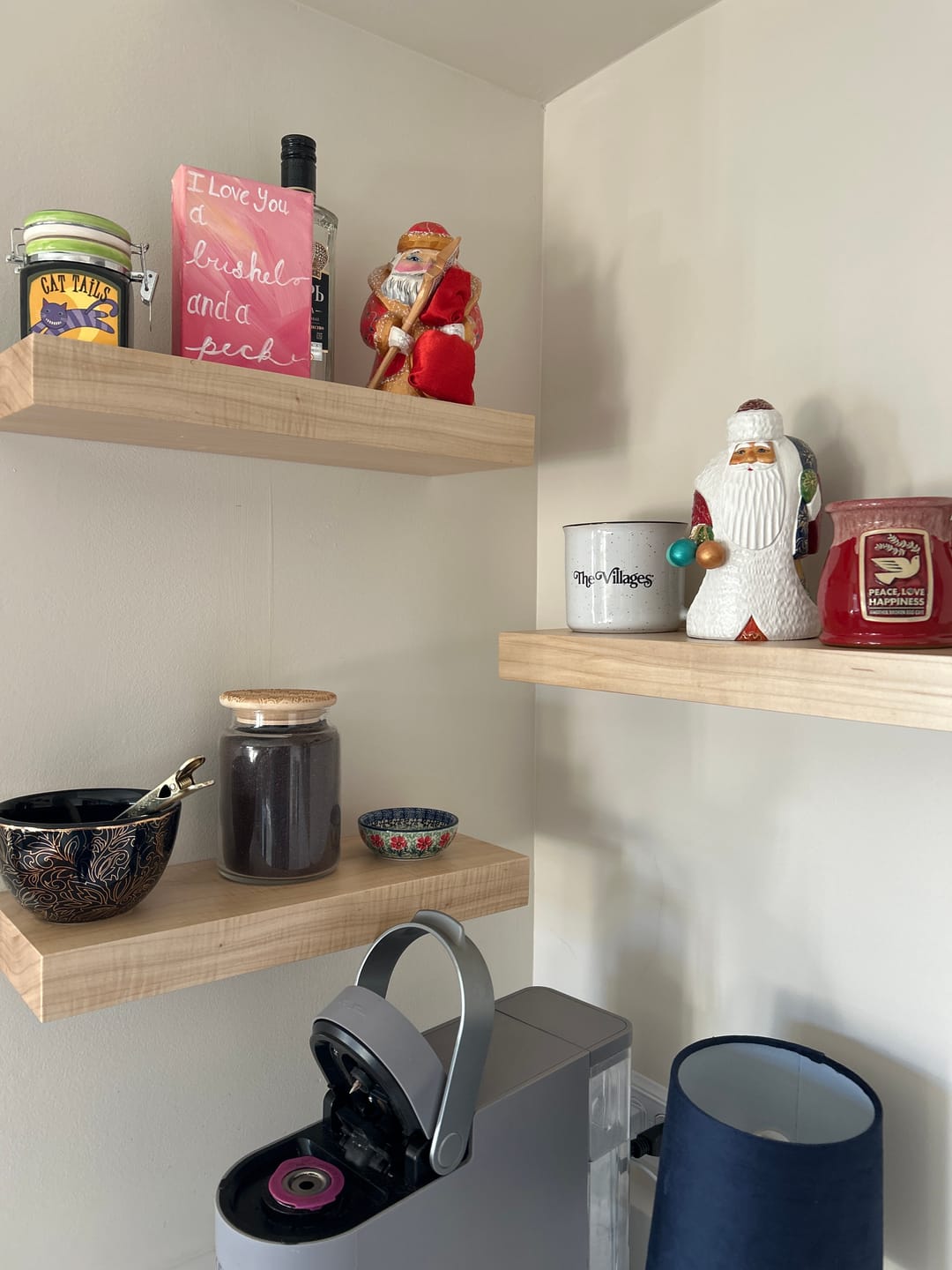 Customer photo review of Maple Floating Shelves