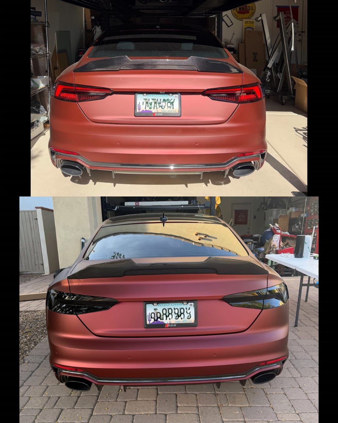 Customer photo review of Deep Black Taillight Film with Air Channel Paper Liner