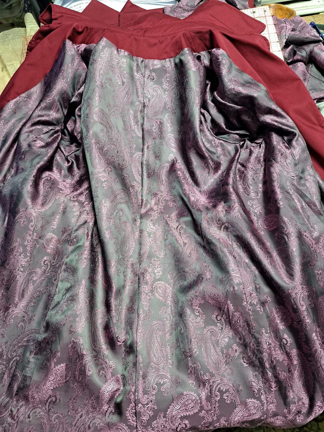 Customer photo review of Paisley Jacquard Lining Fabric