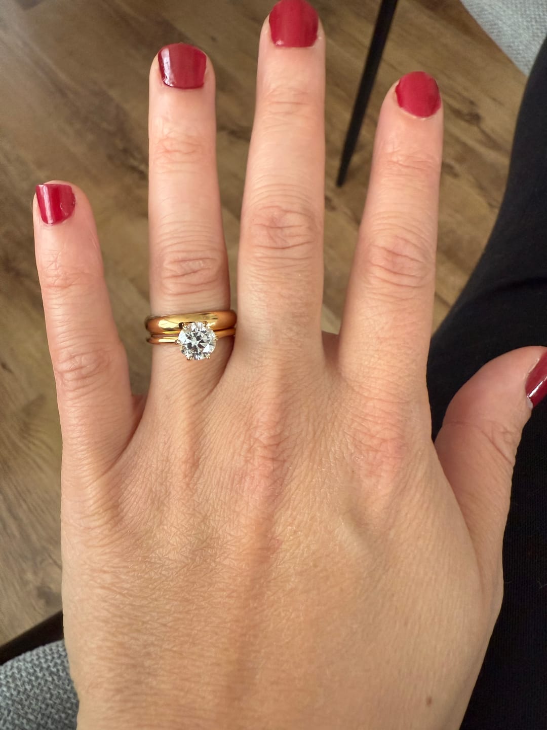 Customer photo review of Verena Ring | 18K vergoldet