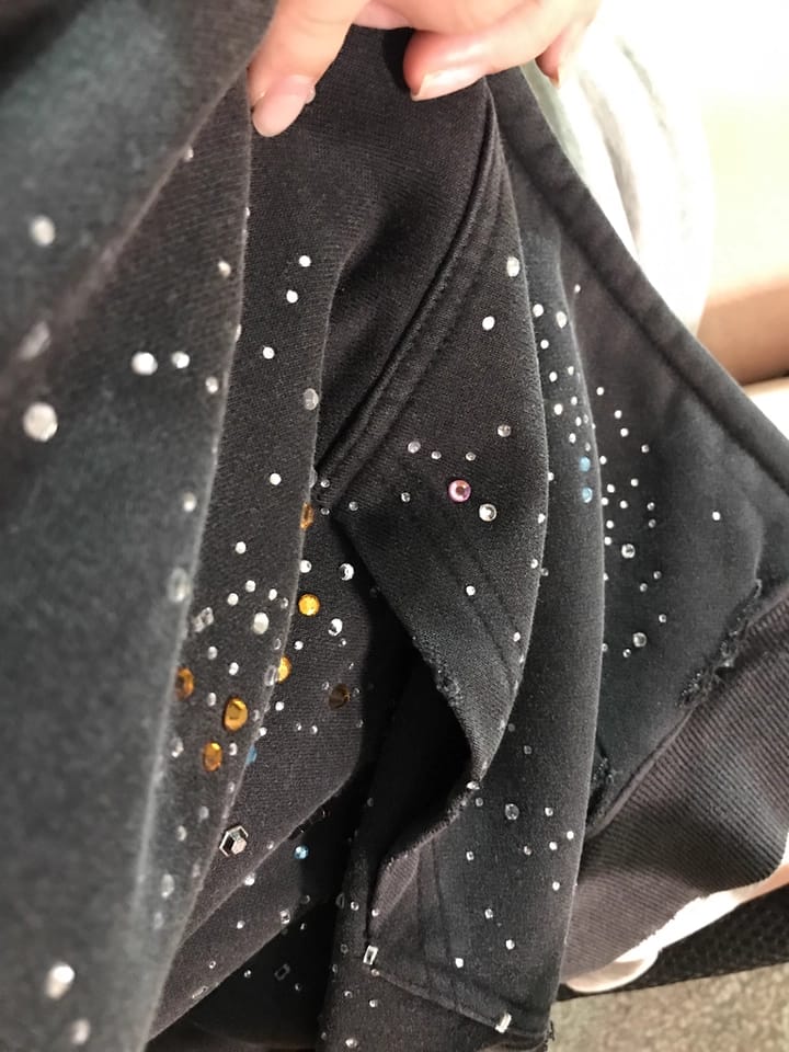 Customer photo review of Aelfric Eden Rhinestone Boxy Zip Up V302 Hoodie