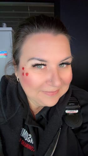 Customer photo review of Strawberry Speckles Makeup Patches