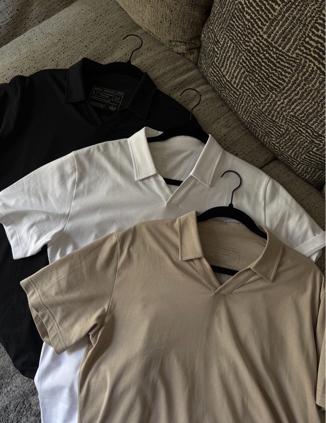 Customer photo review of Short Sleeve V-Polo: Arctic White