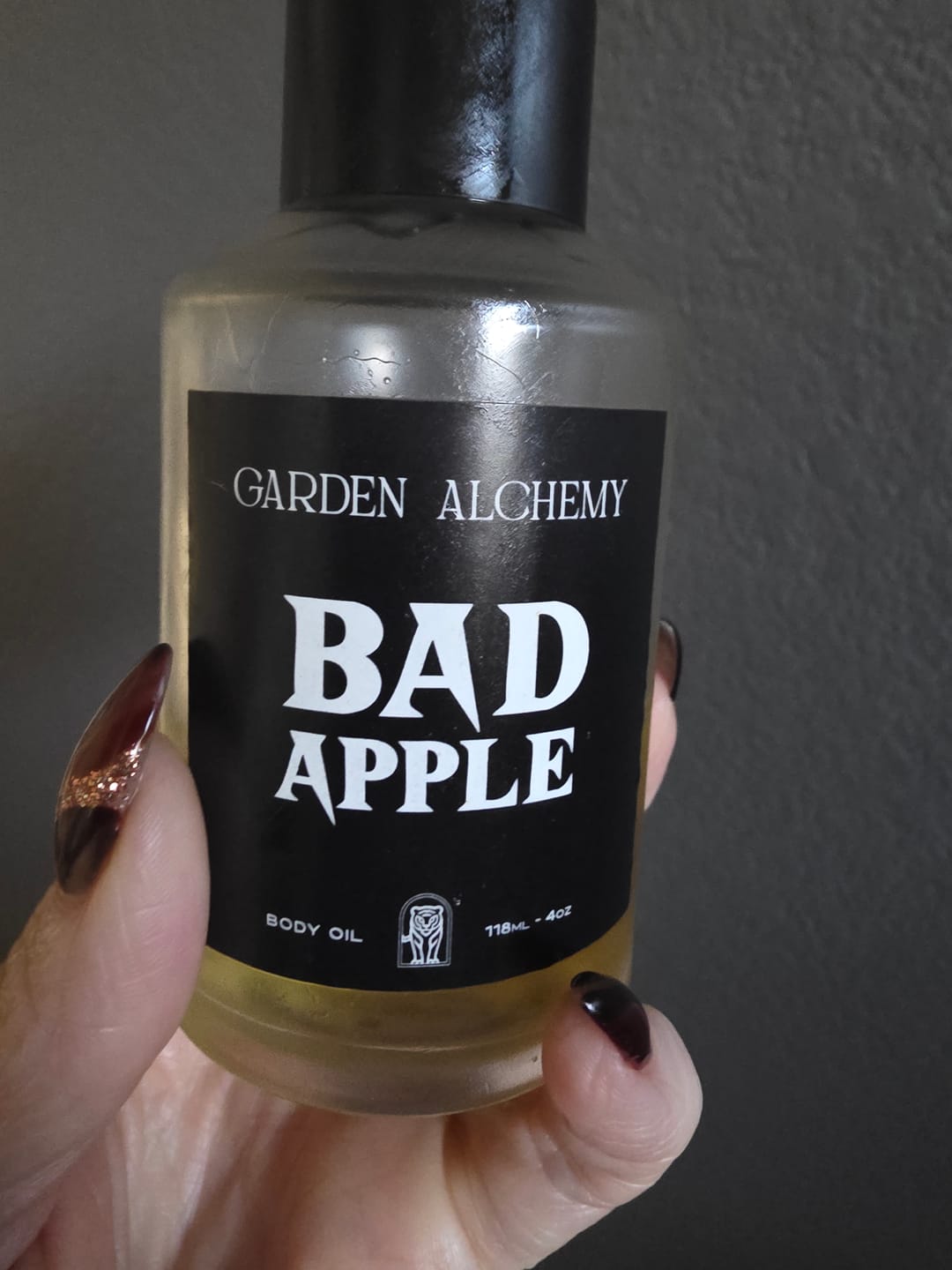 Customer photo review of BAD APPLE BODY OIL