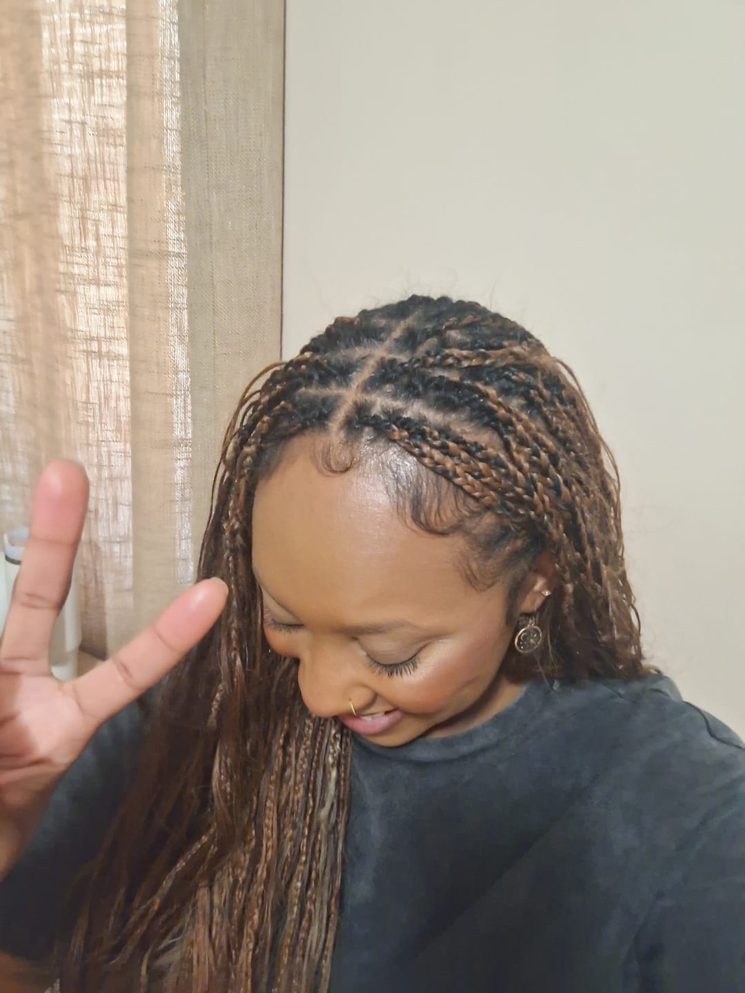 Customer photo review of #4/#30 Mix Color Blend Body Wave Bulk Human Braiding Hair