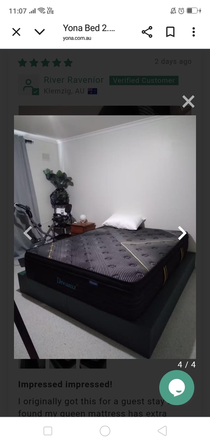 Customer photo review of Queen Size Mattress Black Bamboo Charcoal Fiber 35cm