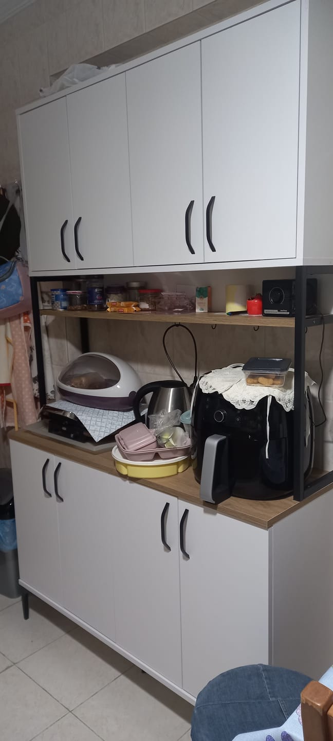 Customer photo review of Rani JE173 Çok Amaçlı Dolap 8 Kapaklı Kiler Mutfak Dolabı Beyaz - Sepet Ceviz
