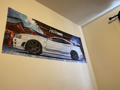 Customer photo review of Nissan Skyline R34 GTR Garage Flag