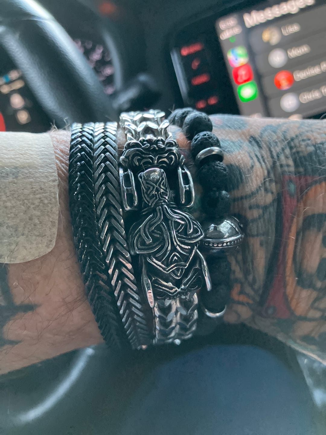 Customer photo review of Fenrir - The Great Wolf - Stainless Steel Bracelet