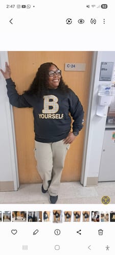 Customer photo review of B YOURSELF SWEATSHIRT