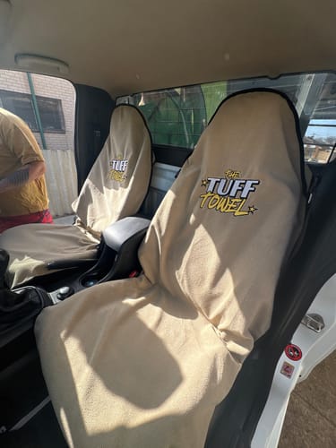 Customer photo review of Waterproof Car Towel Seat Cover