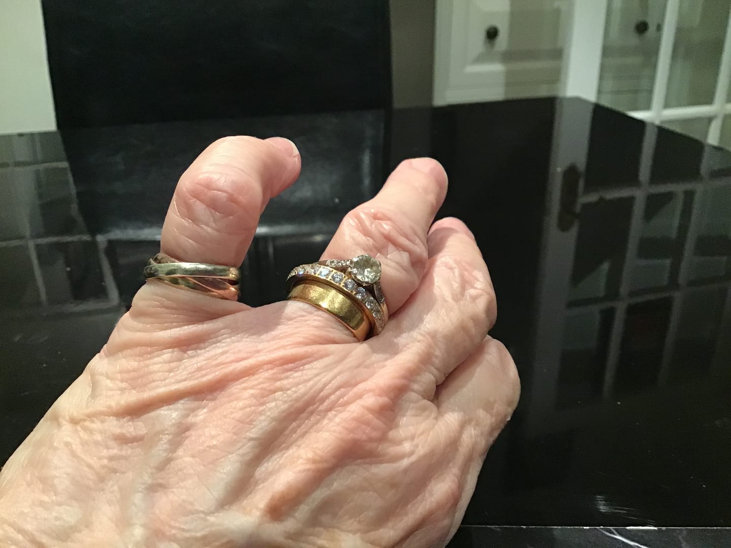 Customer photo review of Gold 3mm Full Glitz Ring