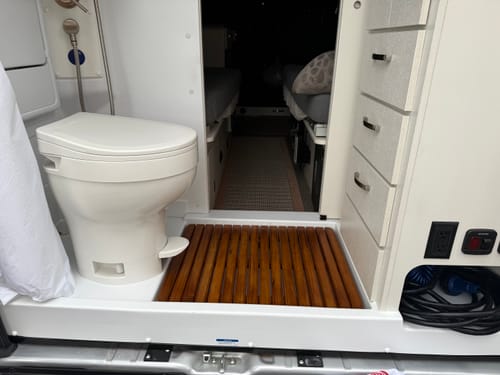 Customer photo review of Entegra Ethos & Arc Teak Shower Mat