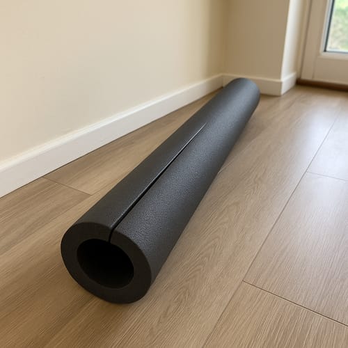 Customer photo review of Pipe Insulation Foam Self-Seal 60mm Bore 25mm Wall Black