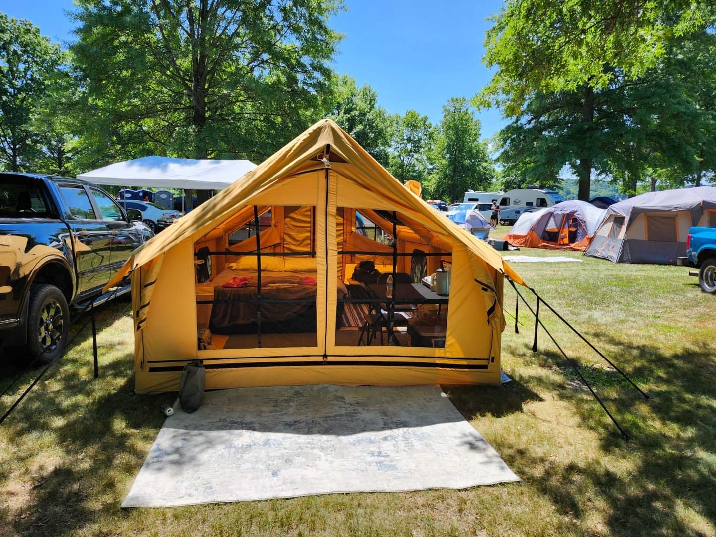 Customer photo review of RBM Panda Large Sunny Beige - Inflatable Tent for Camping (2-6 person)