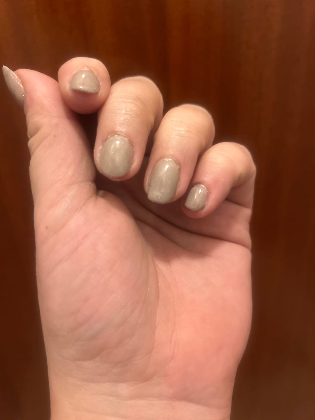 Customer photo review of Dark Reddish Purple Dipping Powder