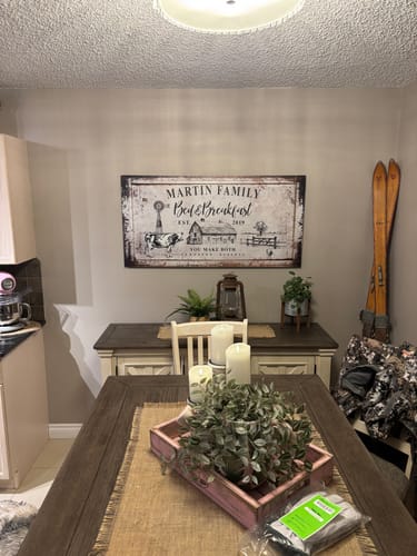 Customer photo review of Cattle Ranch Sign- Rustic Bed & Breakfast with Barn Animals