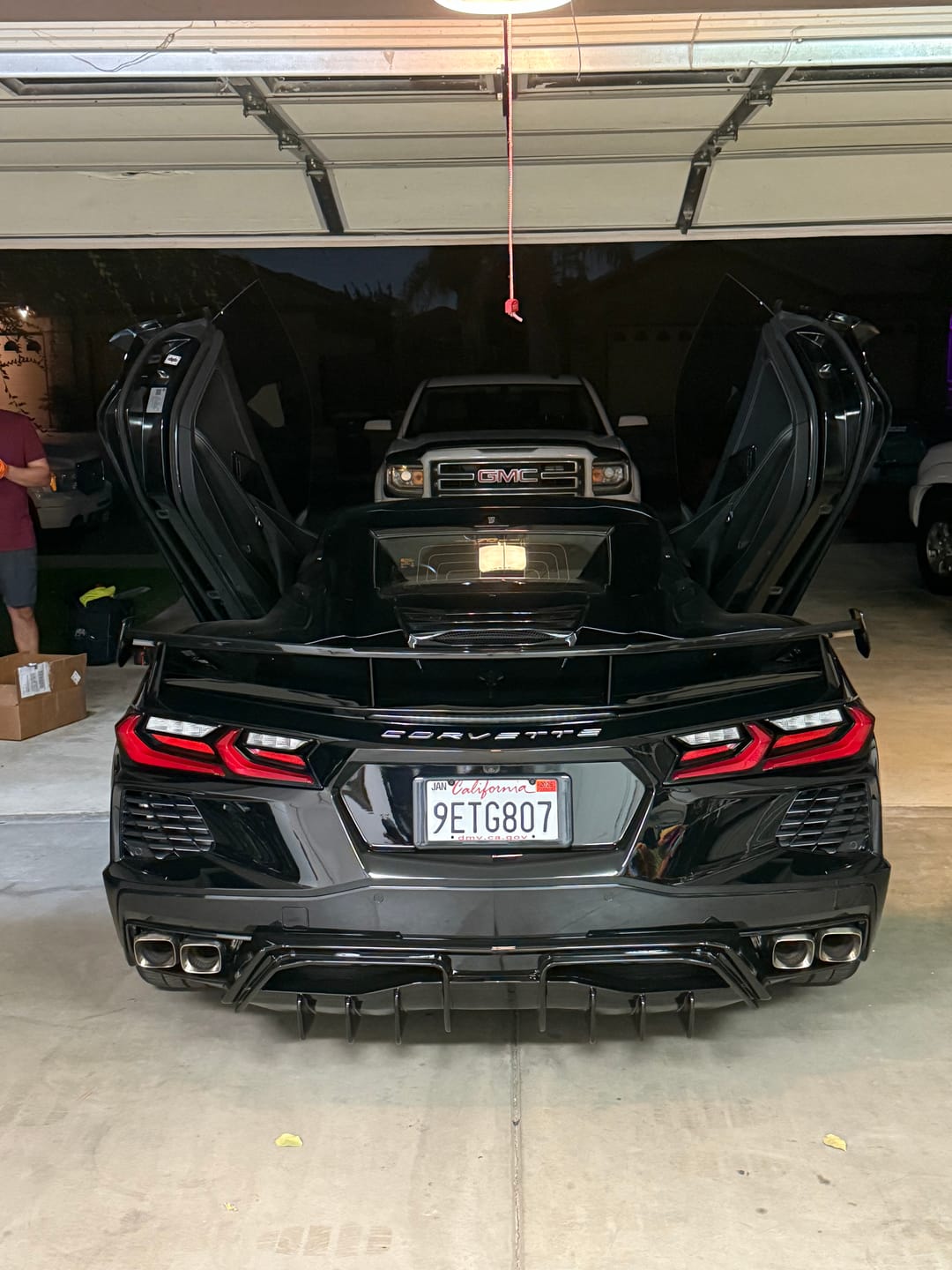 Customer photo review of Corvette C8 Rear Bumper Add-On Diffuser Splitter Lip