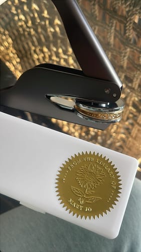 Customer photo review of 50 Golden Seal Sticker