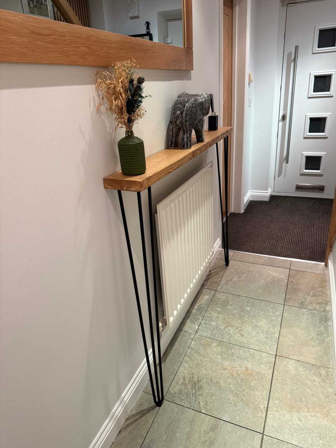 Customer photo review of Console Table 15cm Depth | Hairpin Leg