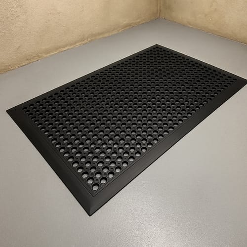 Customer photo review of Anti-Fatigue Non-Slip Rubber Mats 13mm - Heavy Duty with Drainage Holes, Bevelled Edges, Reduces Foot & Back Pain, EN13552 R10, Oil Resistant