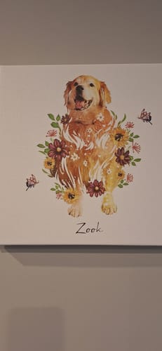 Customer photo review of Flowerpup Custom Pet Portrait (Humans too!)
