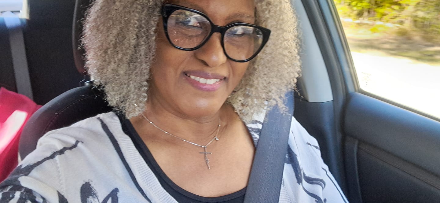 Customer photo review of Luvwin 5x5 Closure Salt & Pepper Burmese Curly Glueless Wig 100% Human Hair