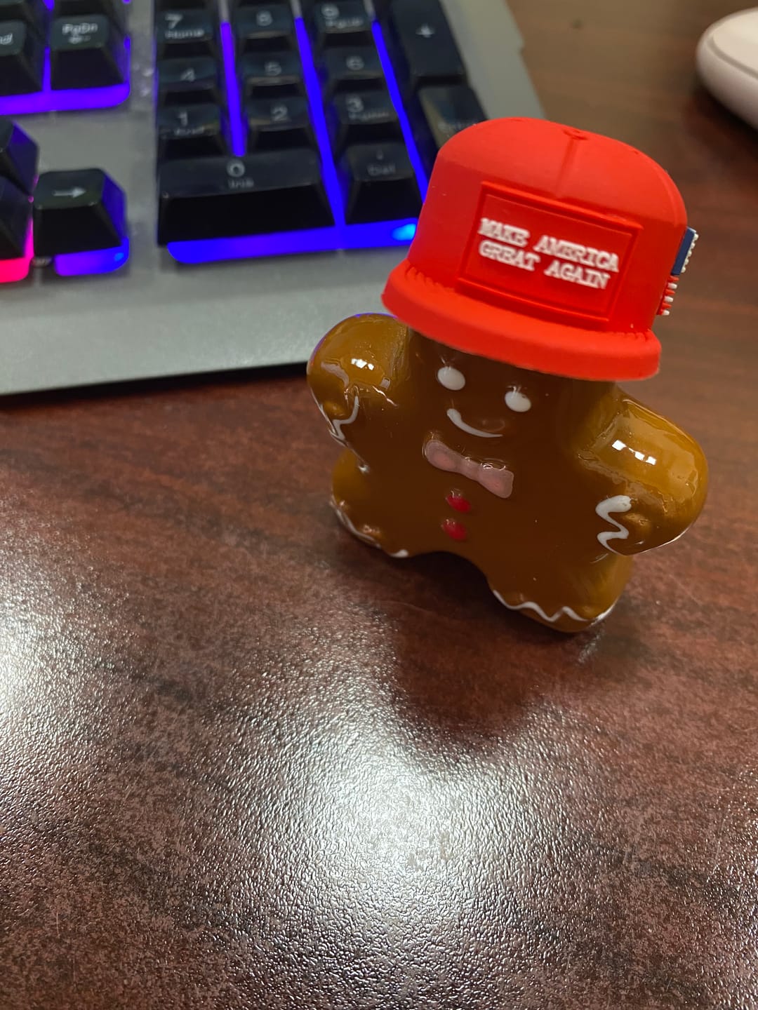 Customer photo review of MAGA Hat Keychain (Limited Edition)