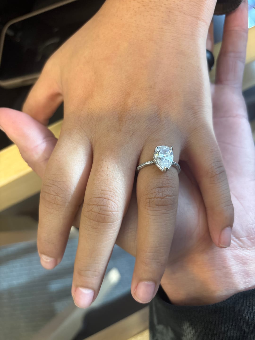 Customer photo review of Eclipse Teardrop Ring
