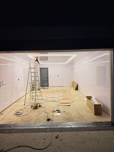 Customer photo review of Premium White Gloss Shower Wall Panel – 1M x 2.4M