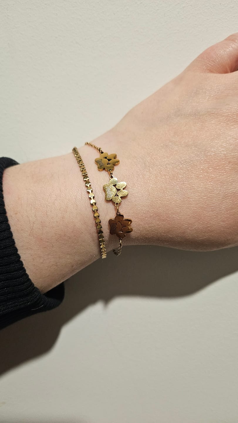 Customer photo review of Custom Paw Name Bracelet