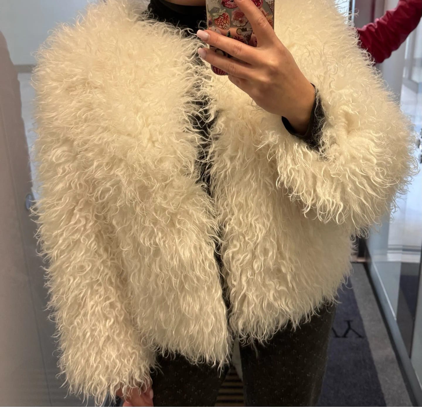 Customer photo review of Reese Short Faux Fur Coat