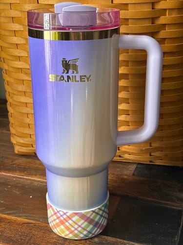 Customer photo review of Vintage Pastel Plaid Tumbler Boot -Fall fits 20-40oz