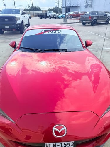 Customer photo review of HardTuned Window Banner - JDM Stripe