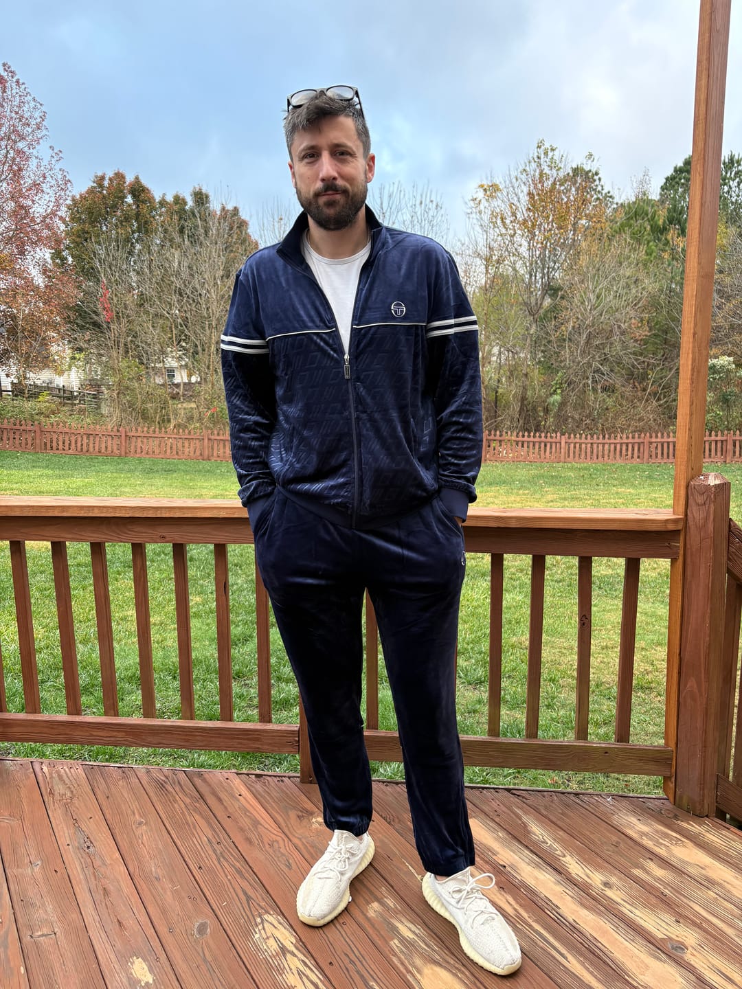 Customer photo review of Bandiera Track Pant- Maritime Blue
