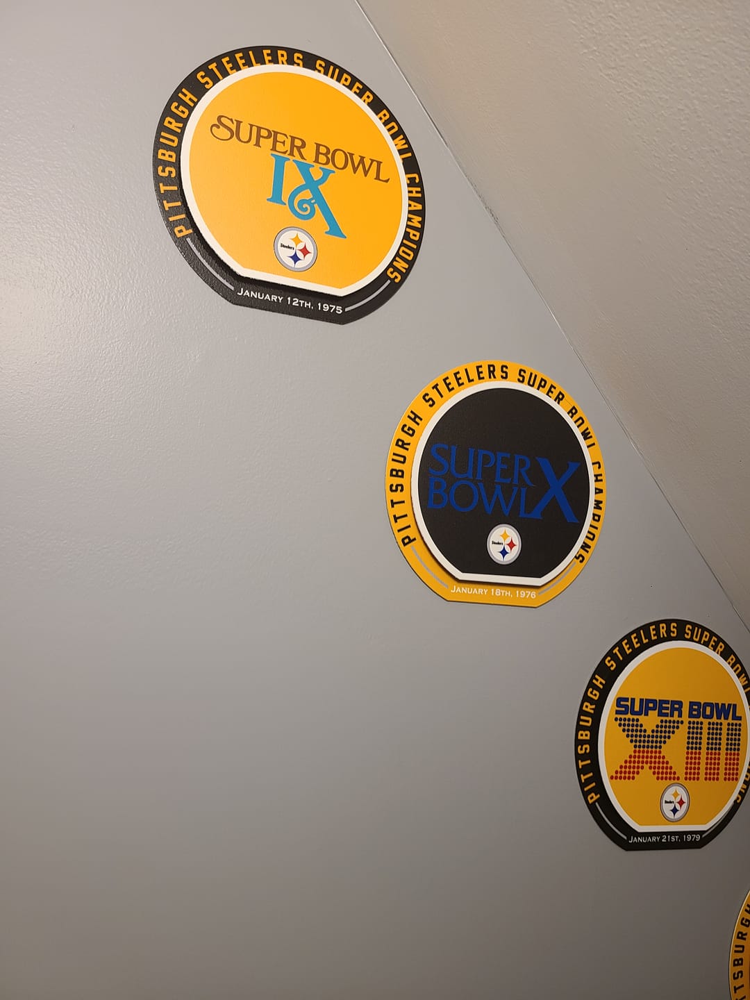 Customer photo review of Pittsburgh Steelers Super Bowl XLIII "Double Play" On the Shelf or on the Wall Art