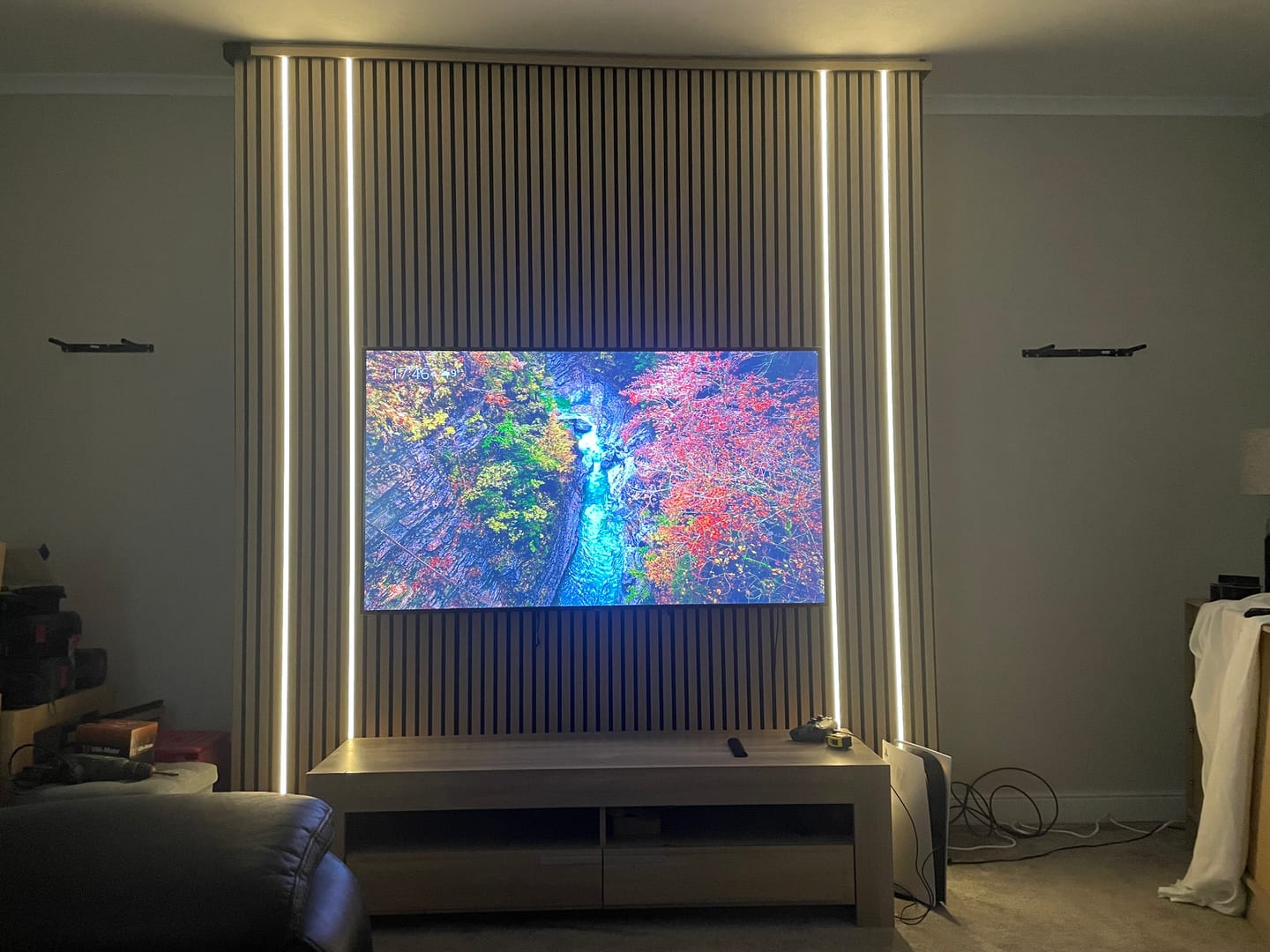 Customer photo review of LED Strip Lighting Kit For Slat Wall Panels – 2-Pack
