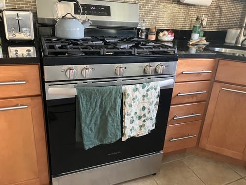 Customer photo review of Eucalyptus on Natural Linen Kitchen Towel