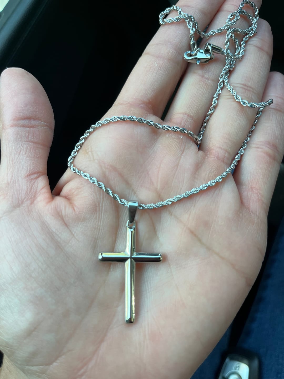 Customer photo review of Crucifix Pendant