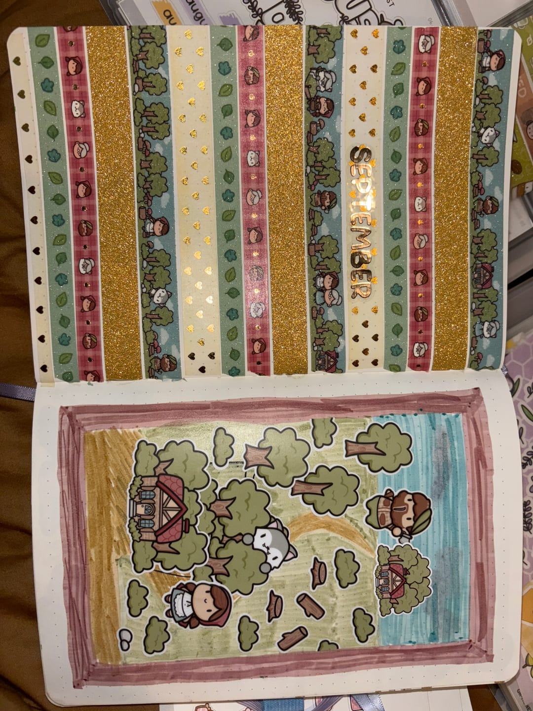 Customer photo review of Numbers - Red Riding Hood  Planner Stickers