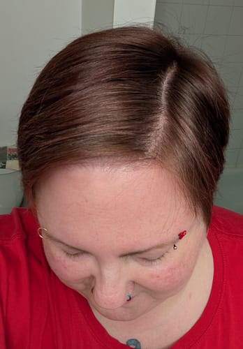 Customer photo review of Instant Dye Shampoo