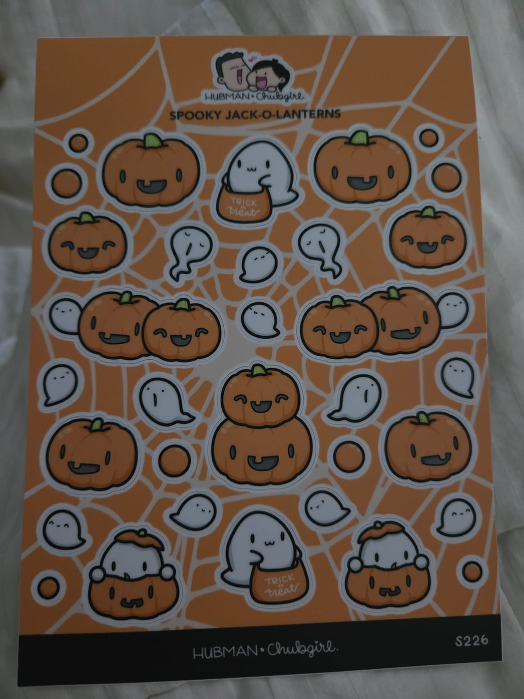 Customer photo review of Spooky Jack-o-Lanterns Sticker Sheet
