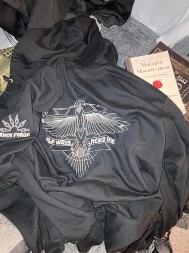 Customer photo review of Old Ways Never Die - Zip Hoodie
