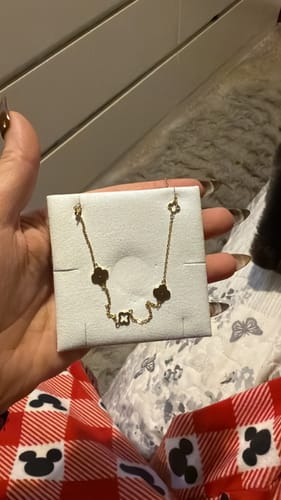 Customer photo review of Multi Clover Necklace