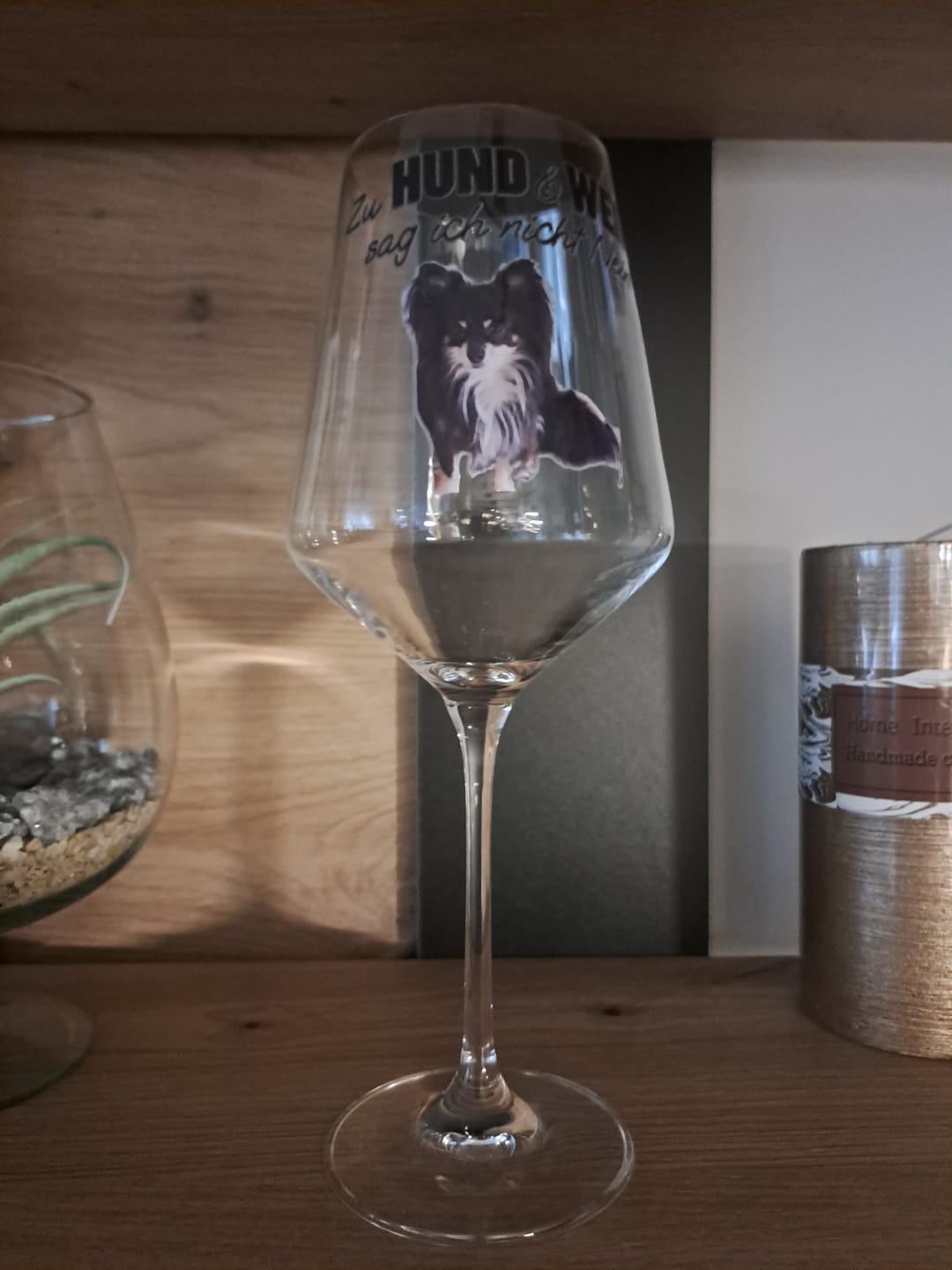 Customer photo review of Zu Hund und Wein sag ich nicht nein - Individuelles Weinglas